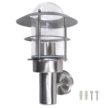 Vidaxl Lámpara De Pared De Exterior De Acero Inoxidable_3