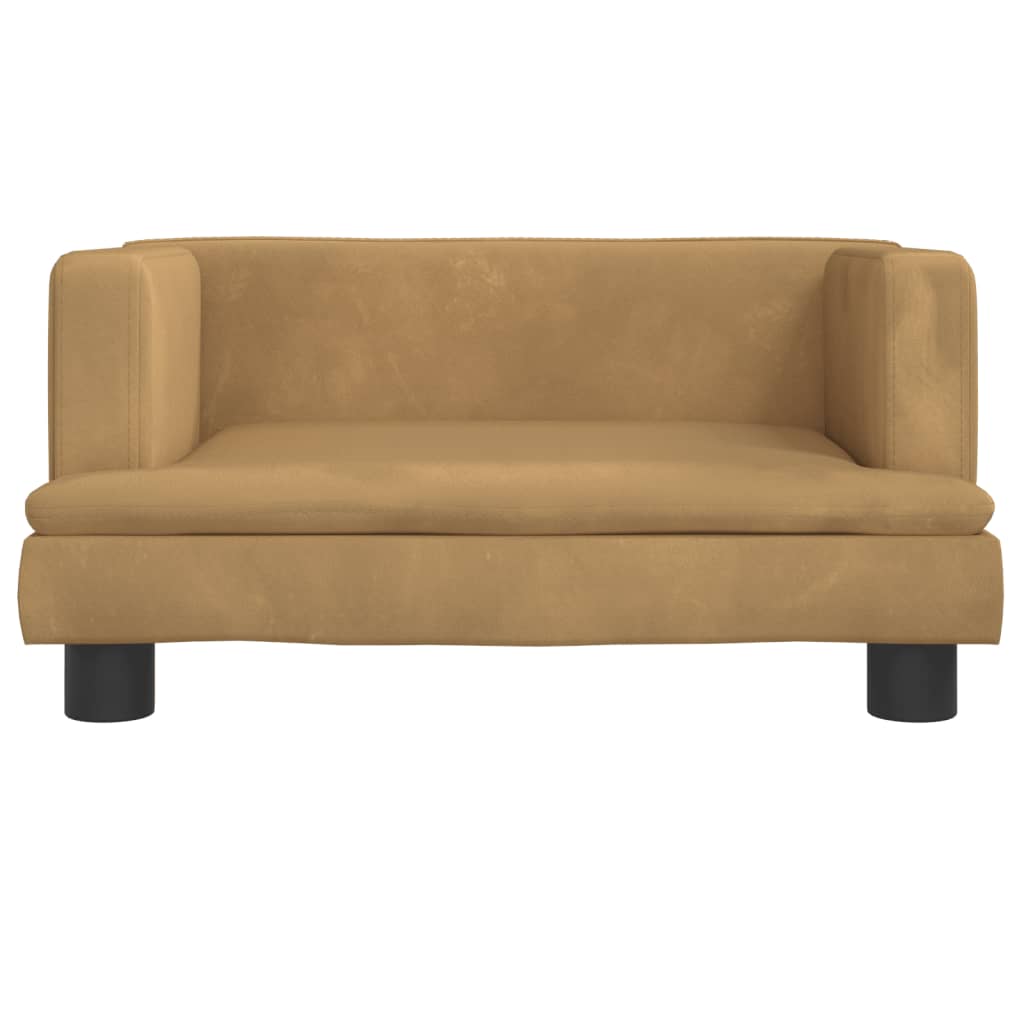 Cama Para Perros De Terciopelo Marrón 60x40x30 Cm / Vetonek_3