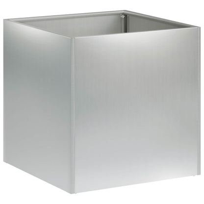 Macetero De Jardín Plateado 20 X 20 X 20 Cm Acero Galvanizado_0