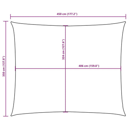 Vidaxl Toldo De Vela Rectangular Tela Oxford Verde Oscuro 3,5x4,5 M_2