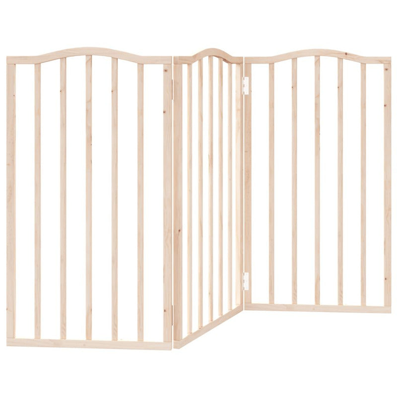 Vidaxl Puerta Para Perros Plegable 3 Paneles Madera De Álamo 150 Cm_5