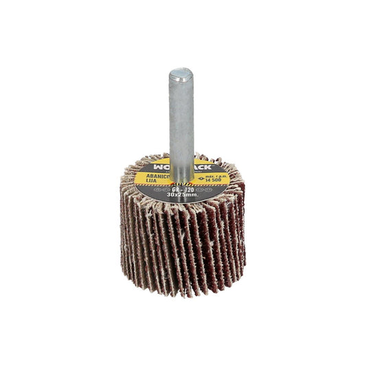 Abanico Lija Grano 120 Medida Ø 30 X 25 Mm. Disco Abrasivo Laminas, Ruedas Mil Hojas, Ruedas Abrasivas,lijado,desbaste,pulir_0