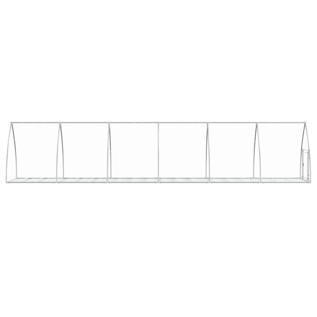 Vidaxl Conejera Acero Galvanizado Plateado 600x105x120 Cm_4