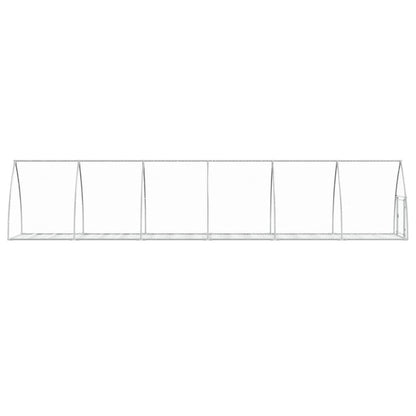 Vidaxl Conejera Acero Galvanizado Plateado 600x105x120 Cm_4