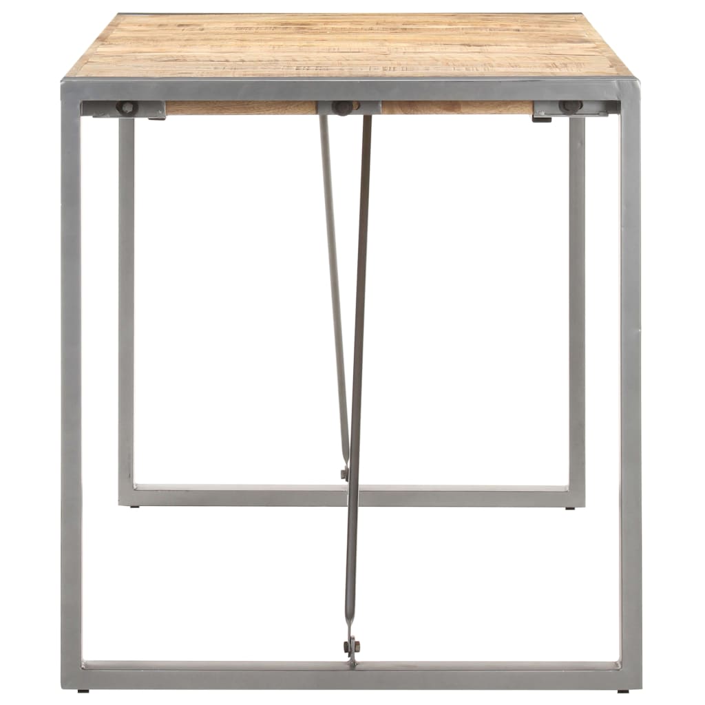 Mesa De Comedor Madera Maciza De Mango Rugosa 160x80x75 Cm_1