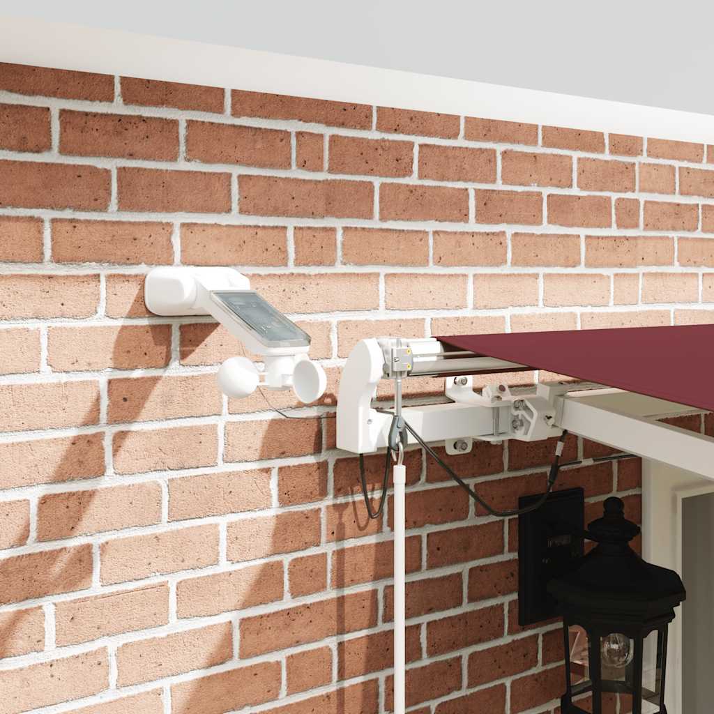Toldo Retráctil Automático Con Luces Led Burdeos 500x300 Cm_3