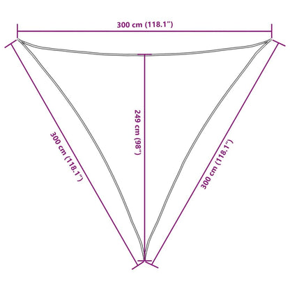 Vidaxl Toldo De Vela Triangular Tela Oxford Blanco 3x3x3 M_2