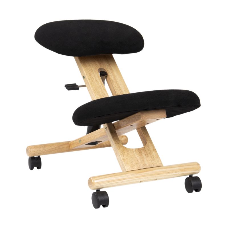 Silla Ergonómica Ergochair Negro Madera De Haya Madera, Negro, 42 X 60 X 65cm_3