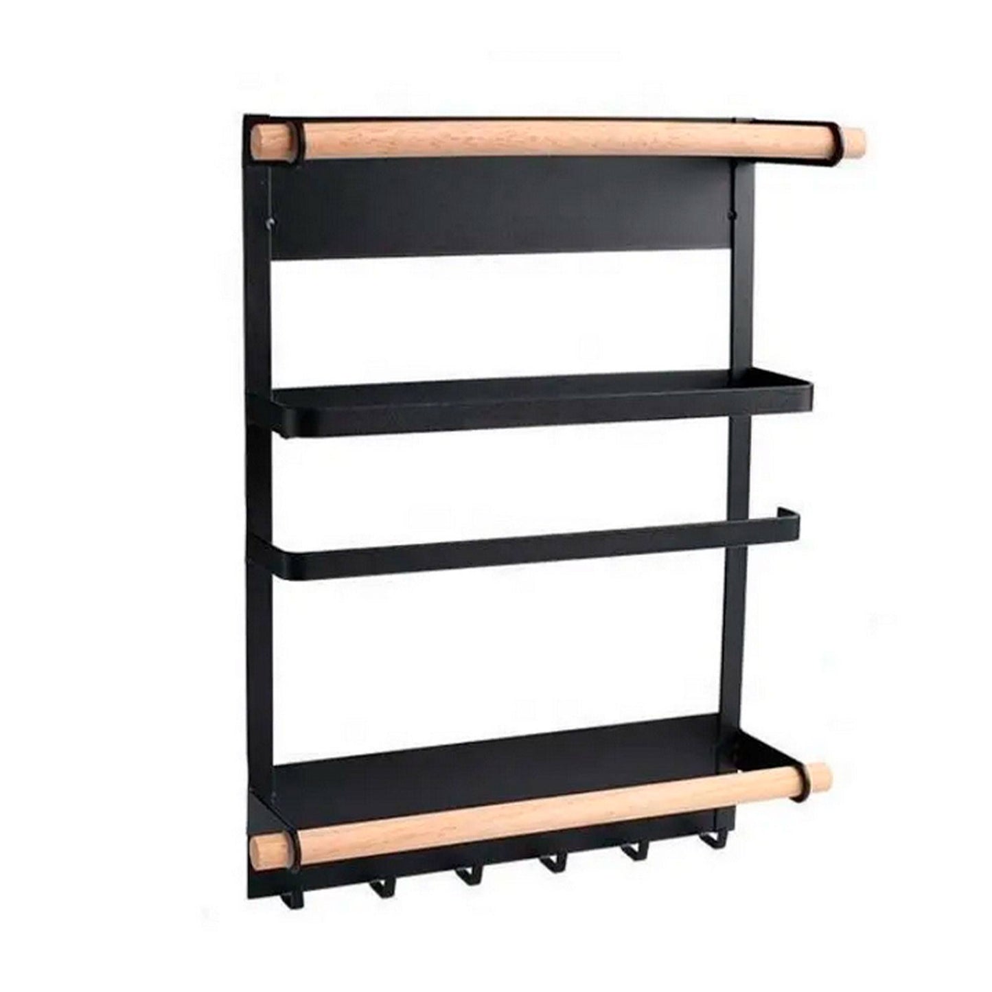 Well Home Rack De Fijación Magnética En Acero Pintado Color Negro