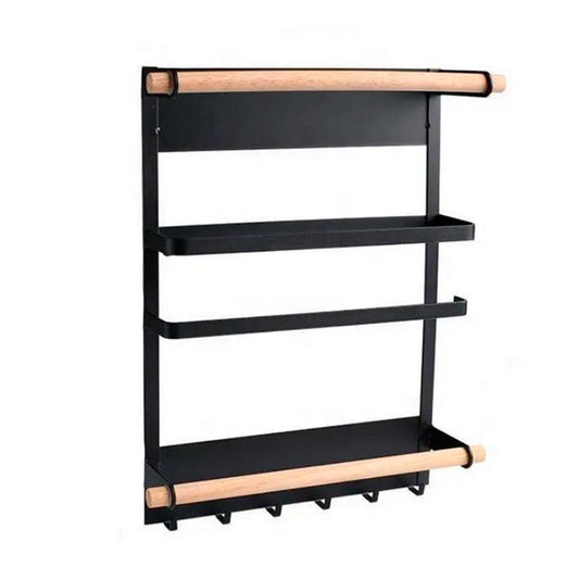 Well Home Rack De Fijación Magnética En Acero Pintado Color Negro