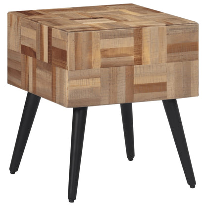 Mesa Auxiliar Teca Reciclada Maciza 40x40x45 Cm_1