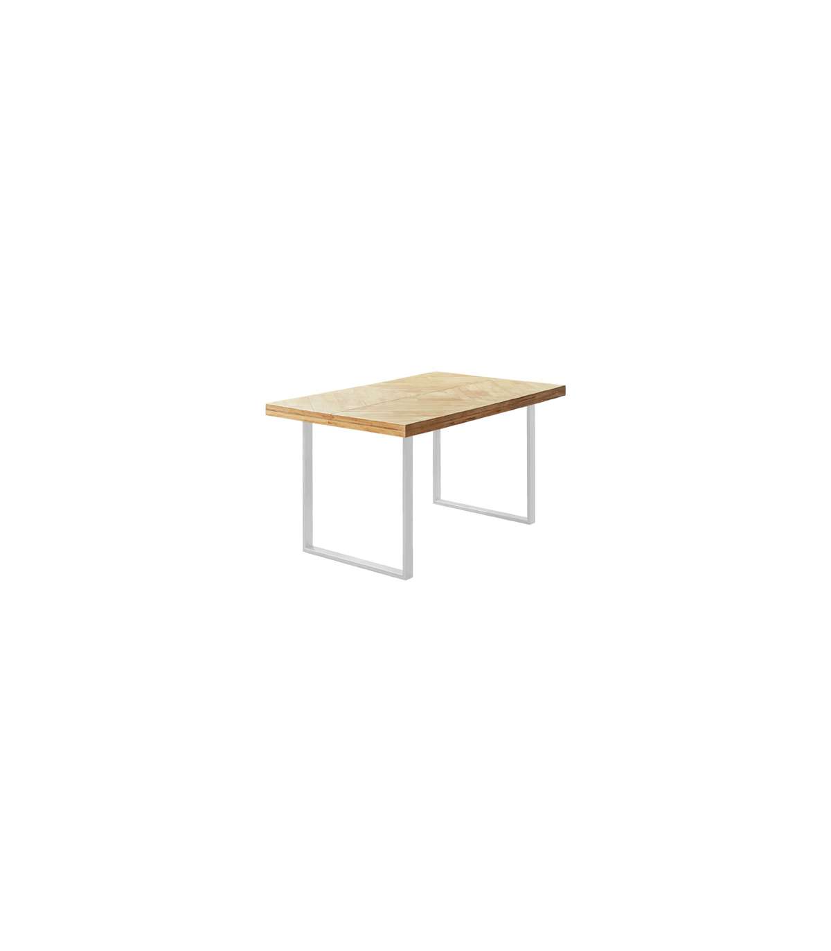 Mesa Rectangular Fija Spike Acabado Roble Nordish/blanco, 76cm(alto) 150cm(ancho) 90cm(largo)_0