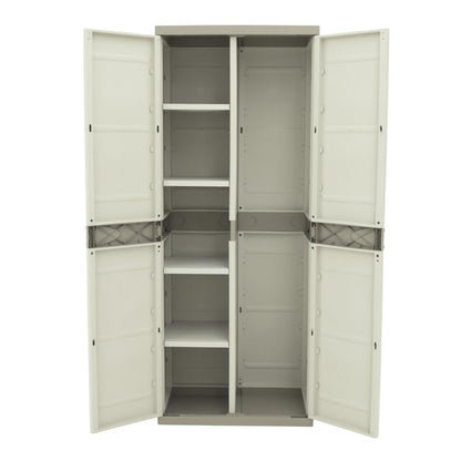 Armario Escobero 70 cm Titanium Plastiken Beige (Reacondicionado)