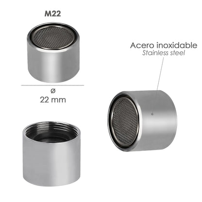 Atomizador Grifos / Monomando F22  (2 Piezas) Filtro Aireador Grifo, Economizador De Agua, Difusor Grifo, Aireador Economizador_1