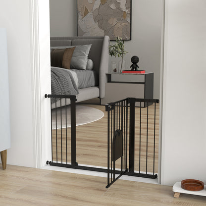 Pawhut Barrera De Seguridad Para Escaleras Y Puertas 75-131 Cm Negro_4