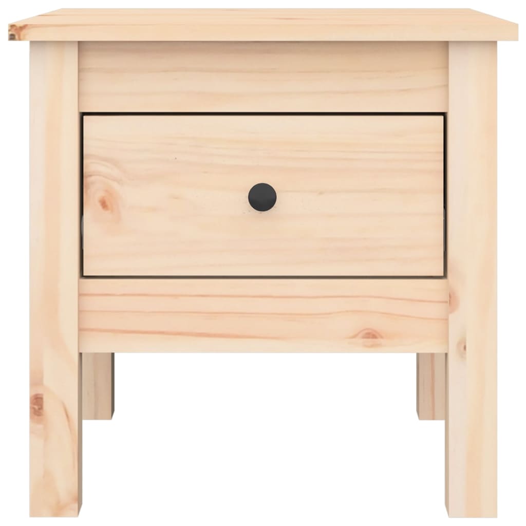 Mesa Auxiliar De Madera Maciza De Pino 40x40x39 Cm_4