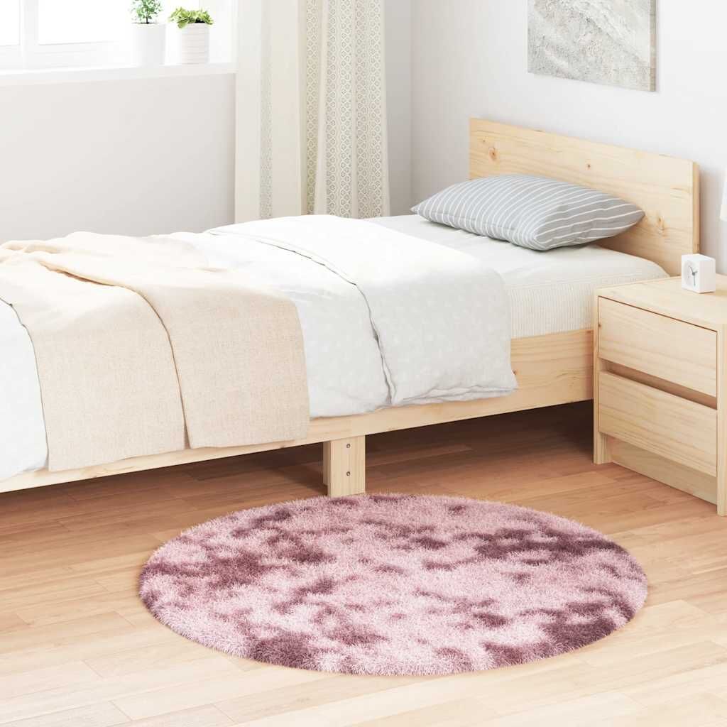 Vidaxl Alfombra De Pelo Largo Navarra Rosa Polvoriento 100x100 Cm_1