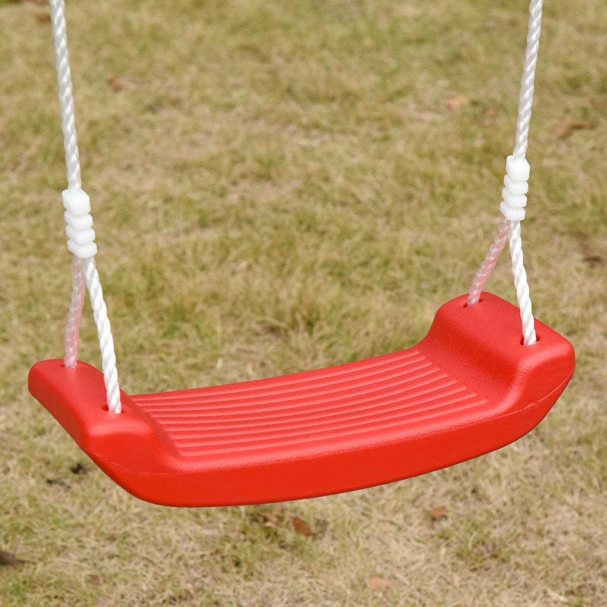 Outsunny Columpio Infantil Con 2 Asientos Cuerda Ajustable 4 Anclajes Máx. 40kg_4