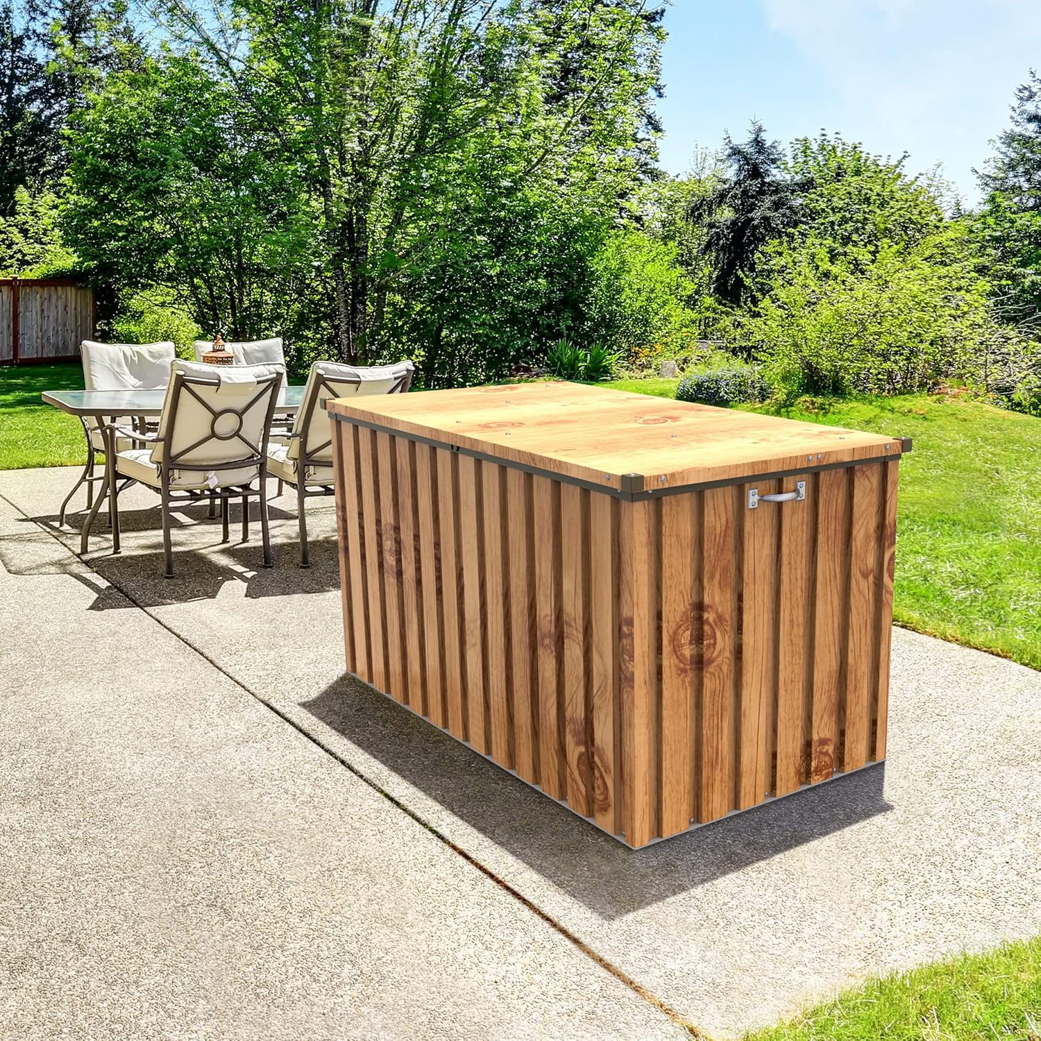 Duramax - Arcón Baúl - Apolo 585 L - Metal - Color Imitación Madera -  -_1