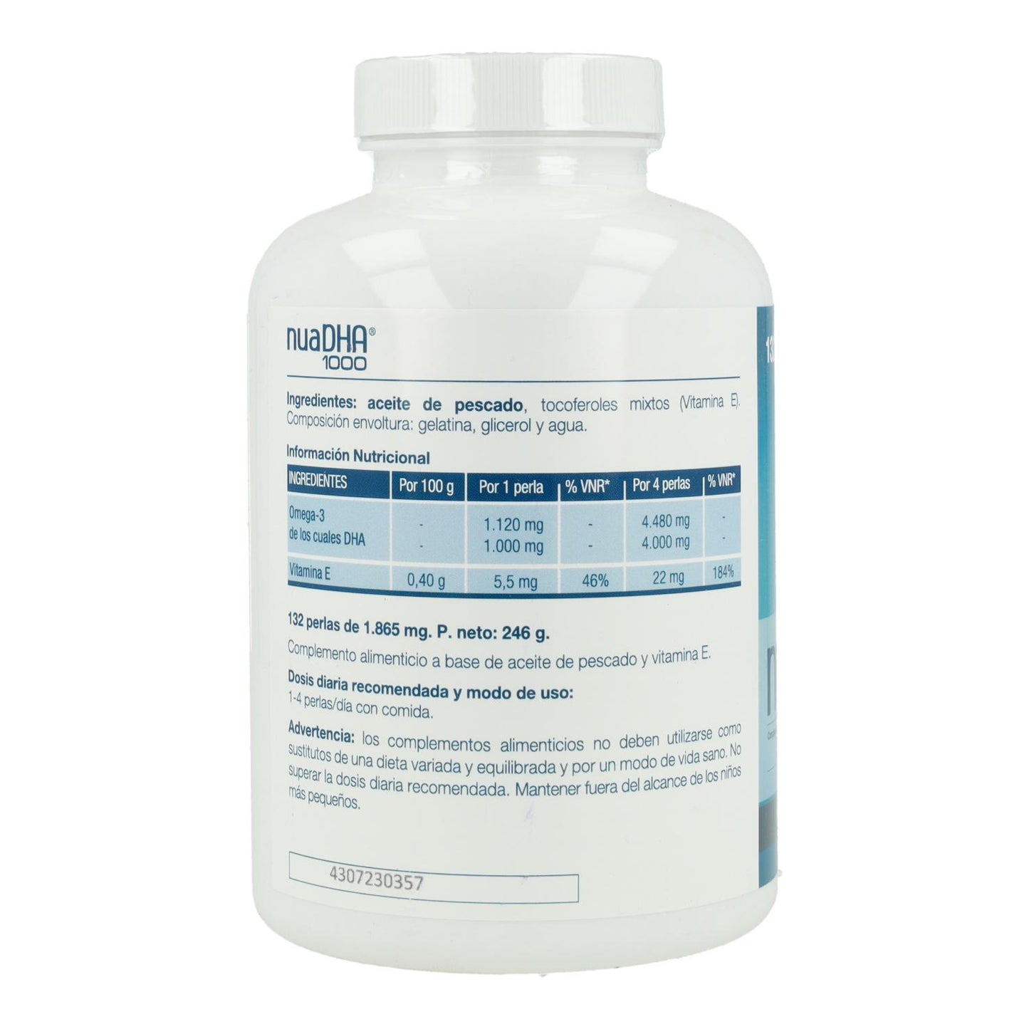 NuaDHA 1000 Laboratorios Nua 132 perlas