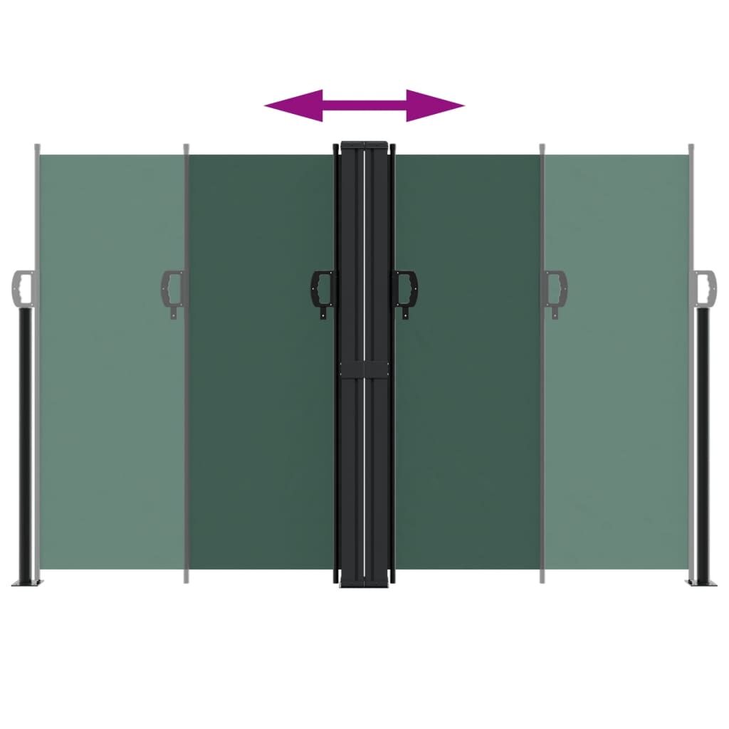 Vidaxl Toldo Lateral Retráctil Verde Oscuro 160x1200 Cm_4