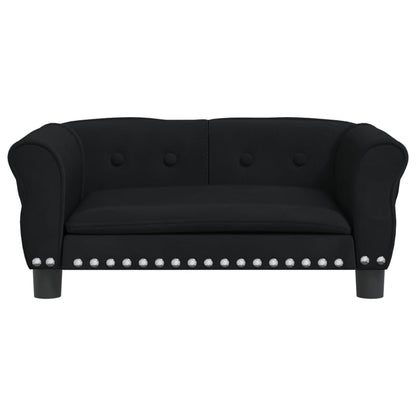 Cama Para Perros De Terciopelo Negra 70x45x30 Cm / Vetonek_3