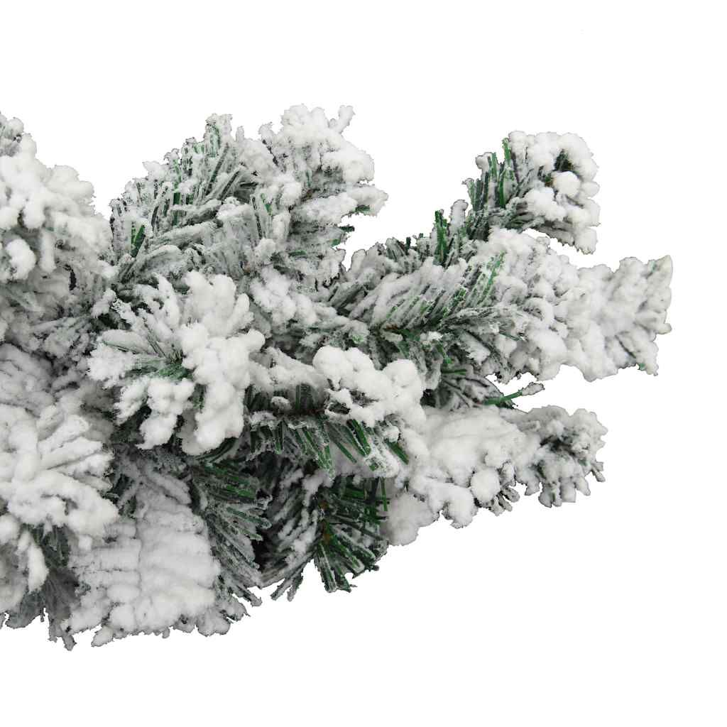 Vidaxl Guirnalda De Navidad Con Nieve Flocada Verde 5 M Pvc_4