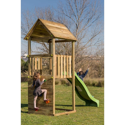 Parque Infantil Masgames Tibidabo L Techo De Madera Escalada: Con Arenero En La Base Y Pared De Escalada.