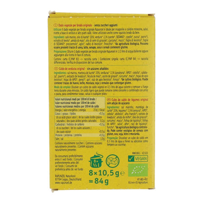Caldo de Verduras en cubitos BIO Rapunzel 84 g