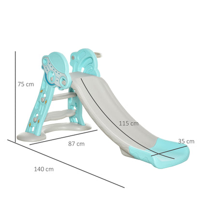 Homcom Tobogán Para Niños +18 Meses Plegable Modelo Ovni Con Canasta De_2