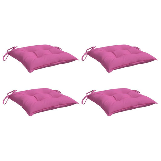 Vidaxl Cojines Para Silla 4 Unidades Tela Rosa 40x40x7 Cm_0