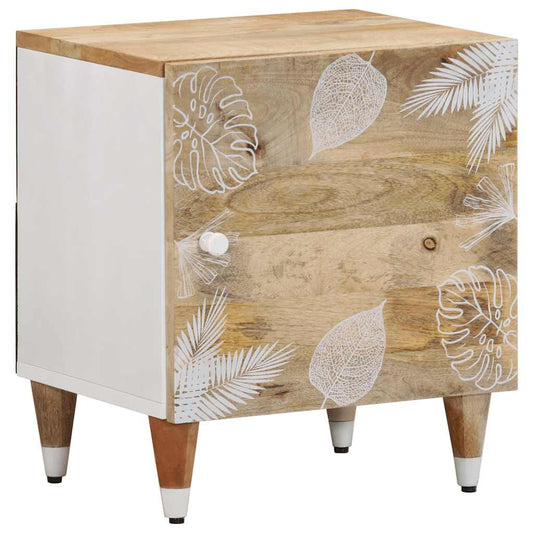 Mesitas De Noche 2 Uds Madera Maciza De Mango 40x33,5x46 Cm_0