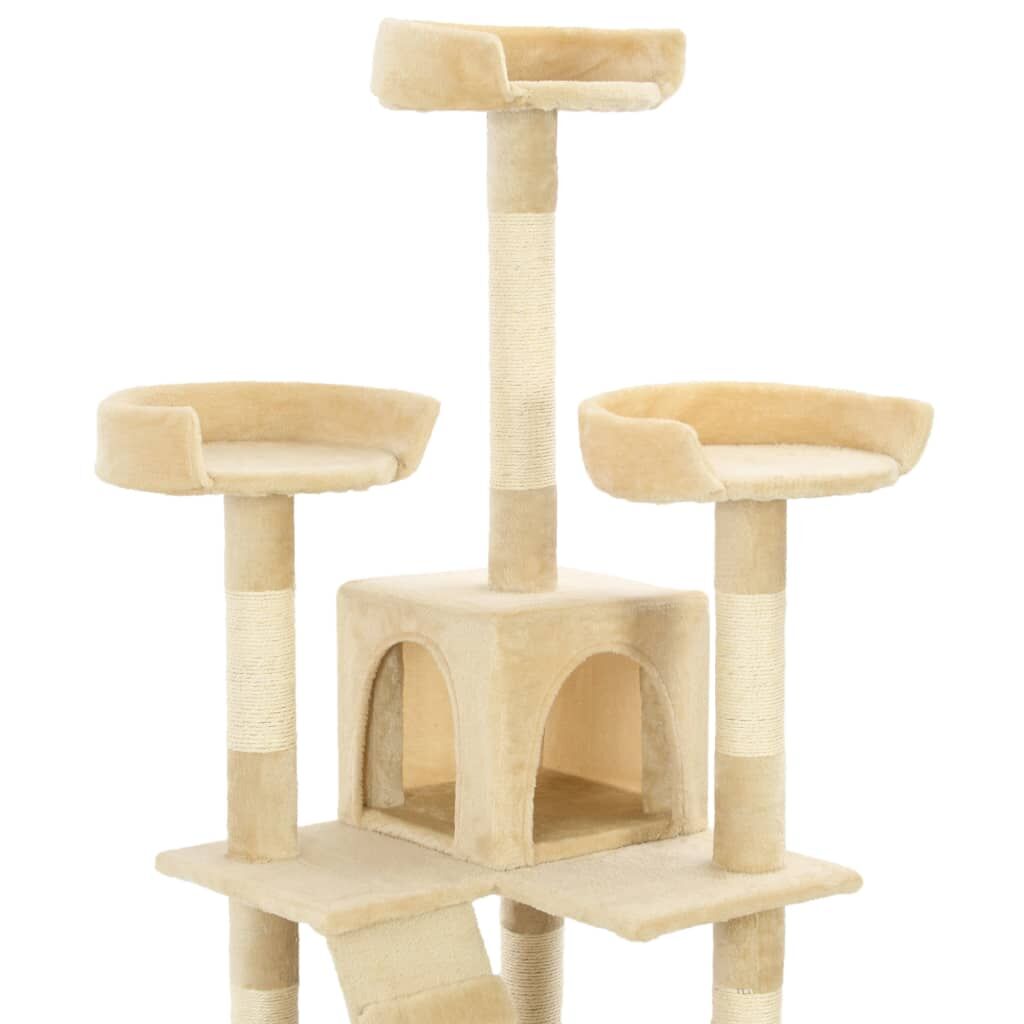 Vidaxl Rascador Para Gatos Poste Rascador De Sisal 170 Cm Beige_4