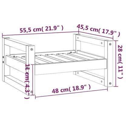 Vidaxl Cama Para Perros Madera Maciza Pino Marrón Miel 55,5x45,5x28 Cm_2