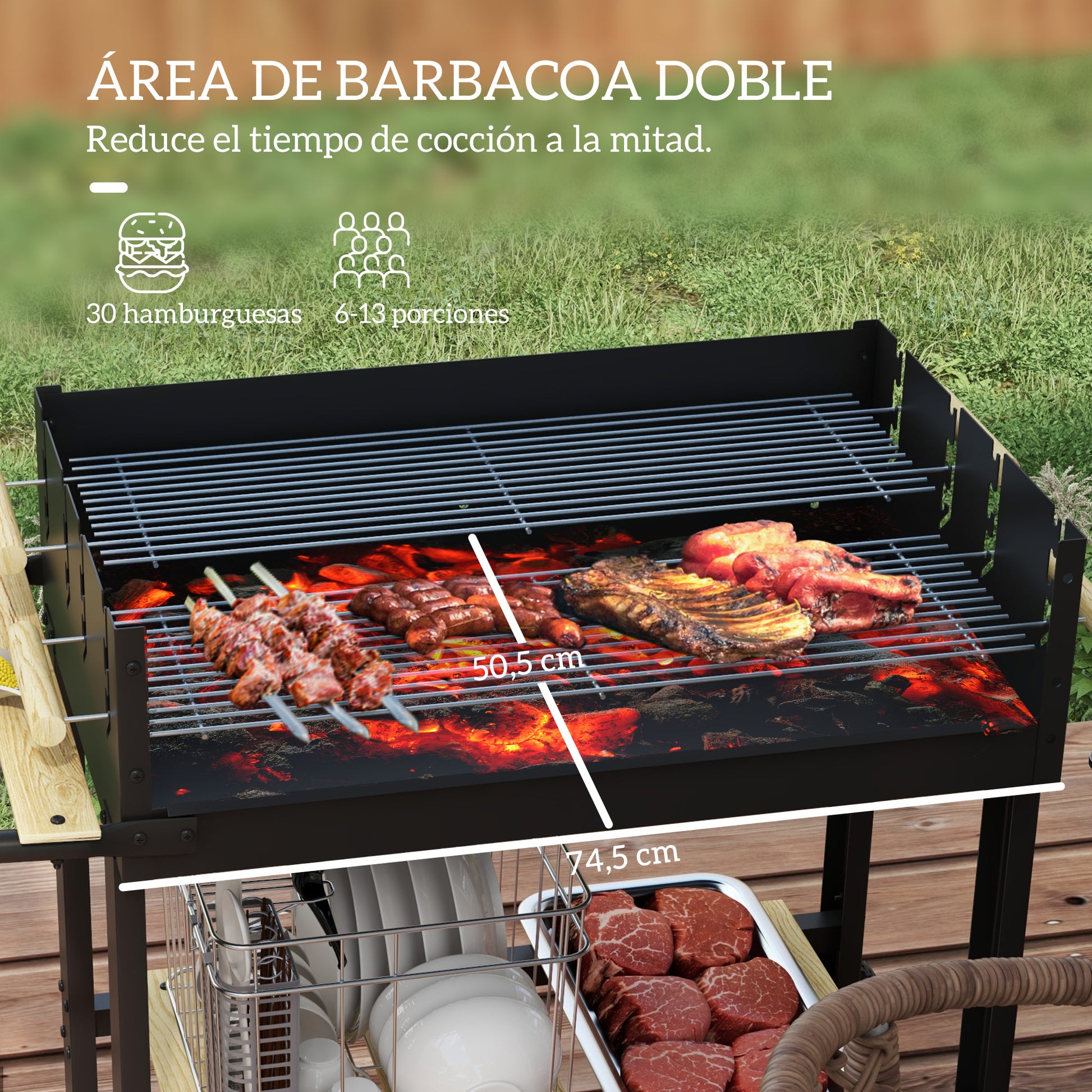 Outsunny Barbacoa De Carbón_3