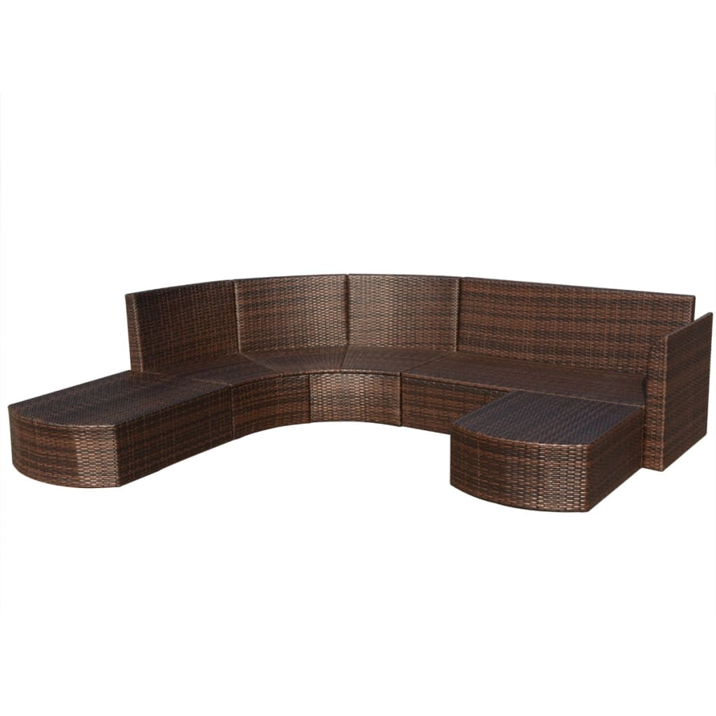 Vidaxl Set Muebles De Jardín 4 Piezas Y Cojines Ratán Sintético Marrón_3