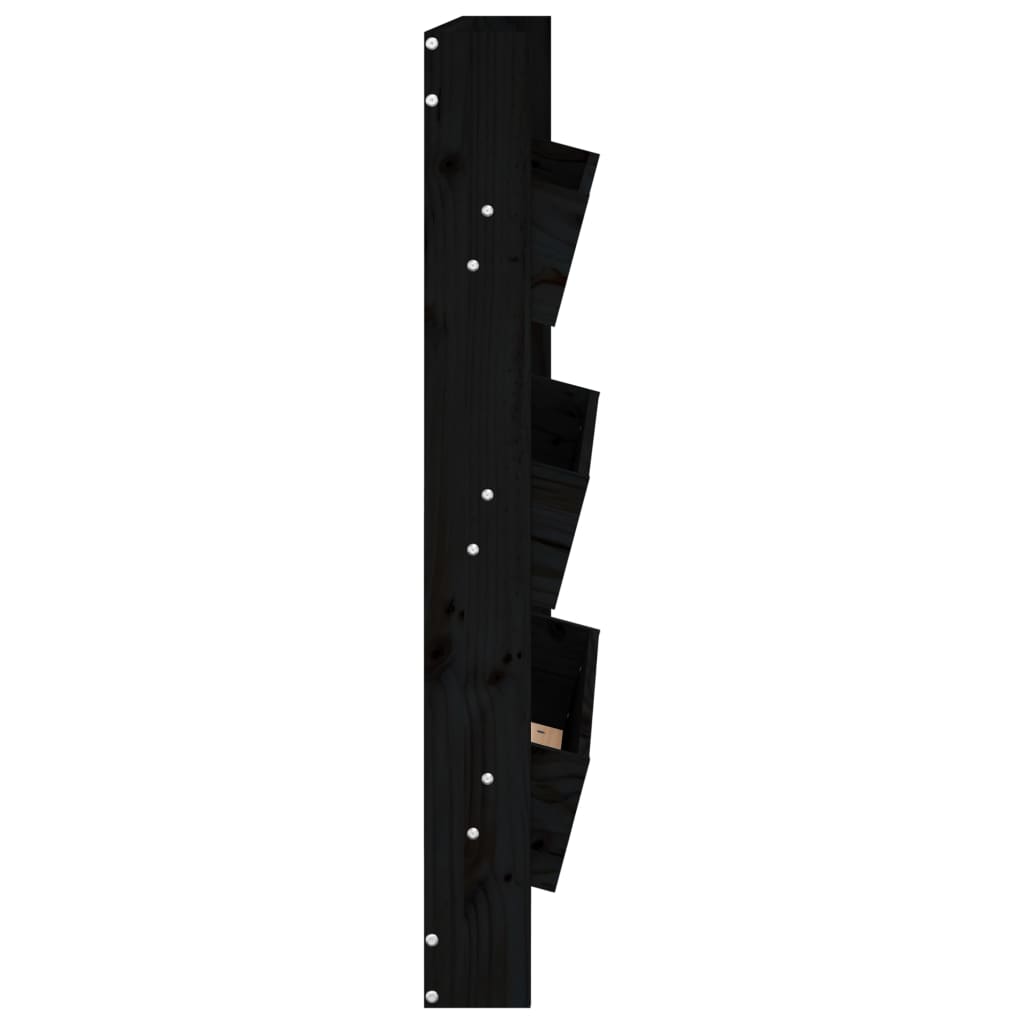 Jardinera De Pared 3 Niveles Madera Pino Negro 60x18,5x110 Cm_4