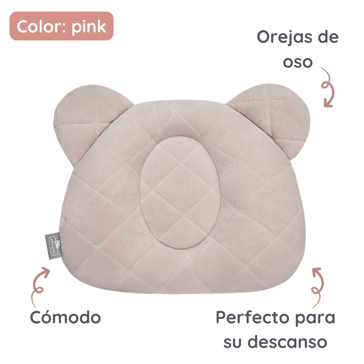 Almohada Cojin Plagiocefalia Bebés Royal Baby Pink
