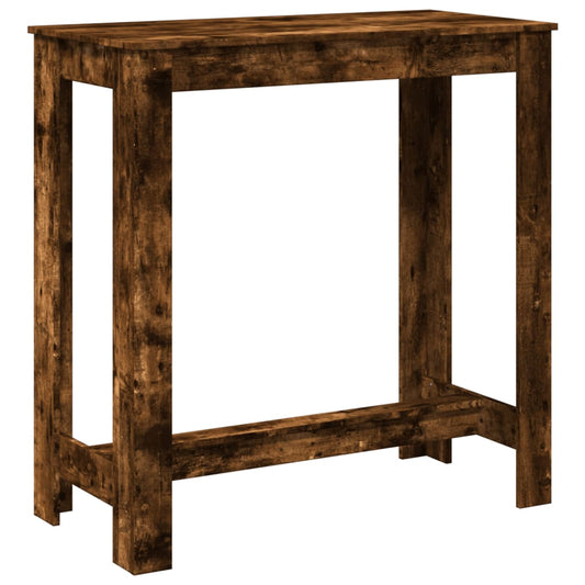 Mesa Alta De Bar Madera Ingeniería Roble Ahumado 102x50x103,5cm_0