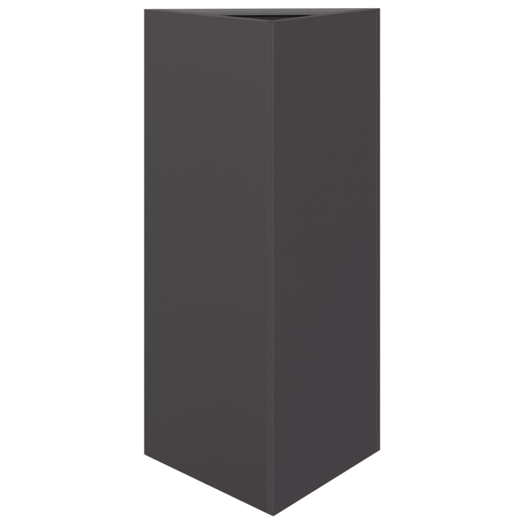 Jardineras Triangulares 2 Uds Acero Negro 40x34,5x75 Cm_4