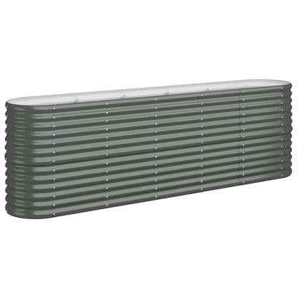 Jardinera Arriate Acero Galvanizado Antracita 224x40x68 Cm_0