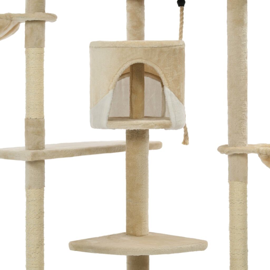 Vidaxl Rascador Para Gatos Con Poste De Sisal 203 Cm Beige Y Blanco_4