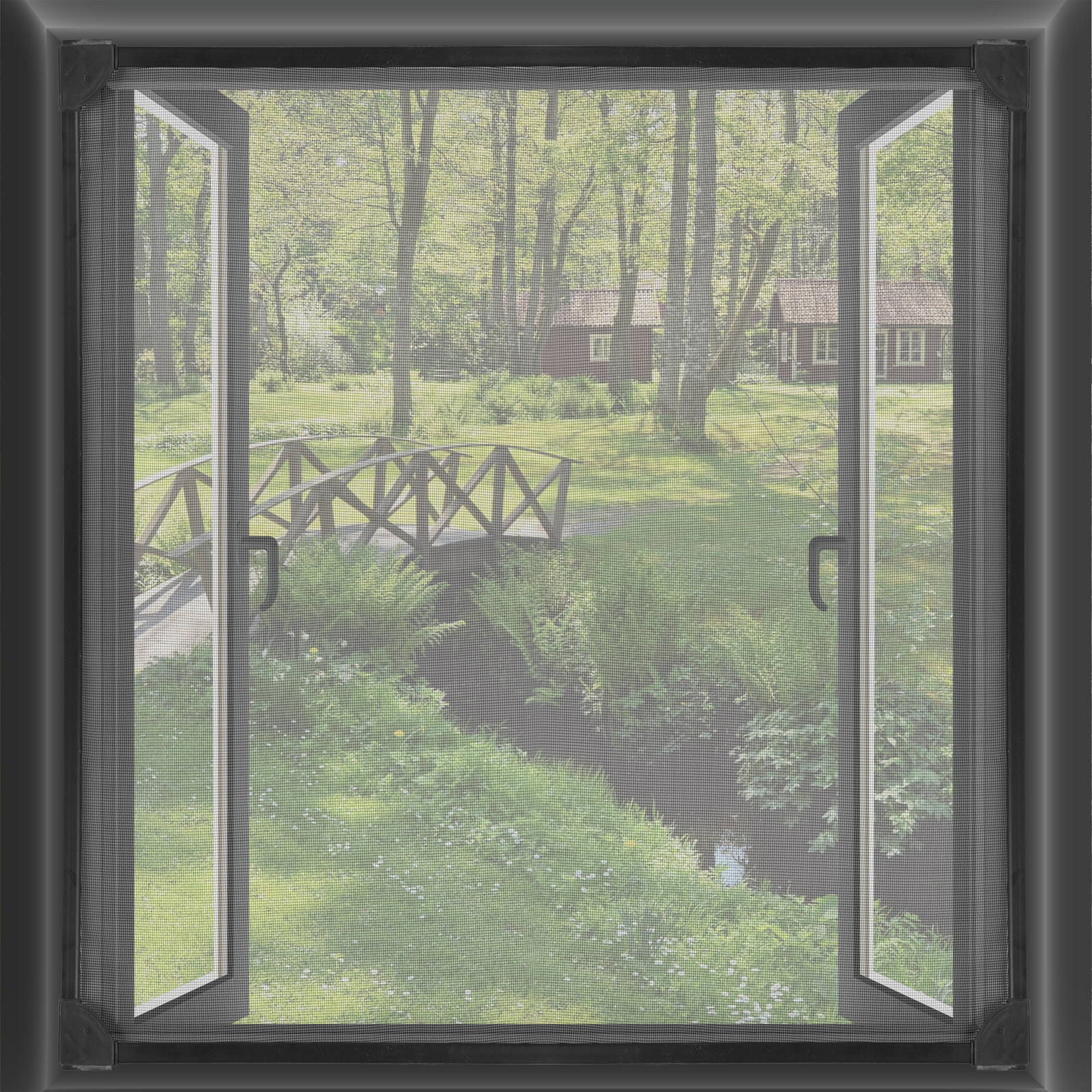 Mosquitera Para Ventana Max 100 X 120 Cm Magnética Pvc Flexible Negro_2