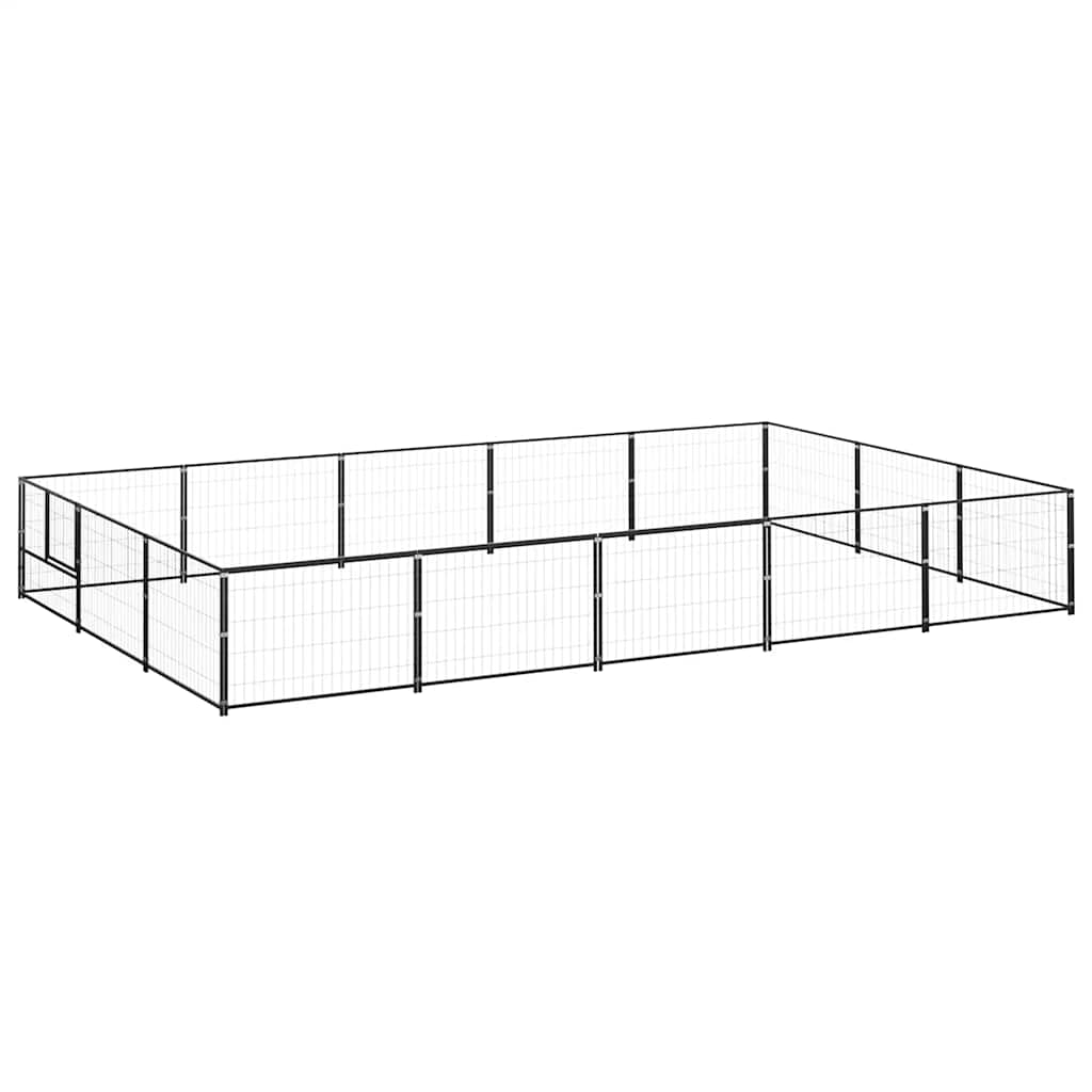 Perrera Acero 15 M² Negra_0