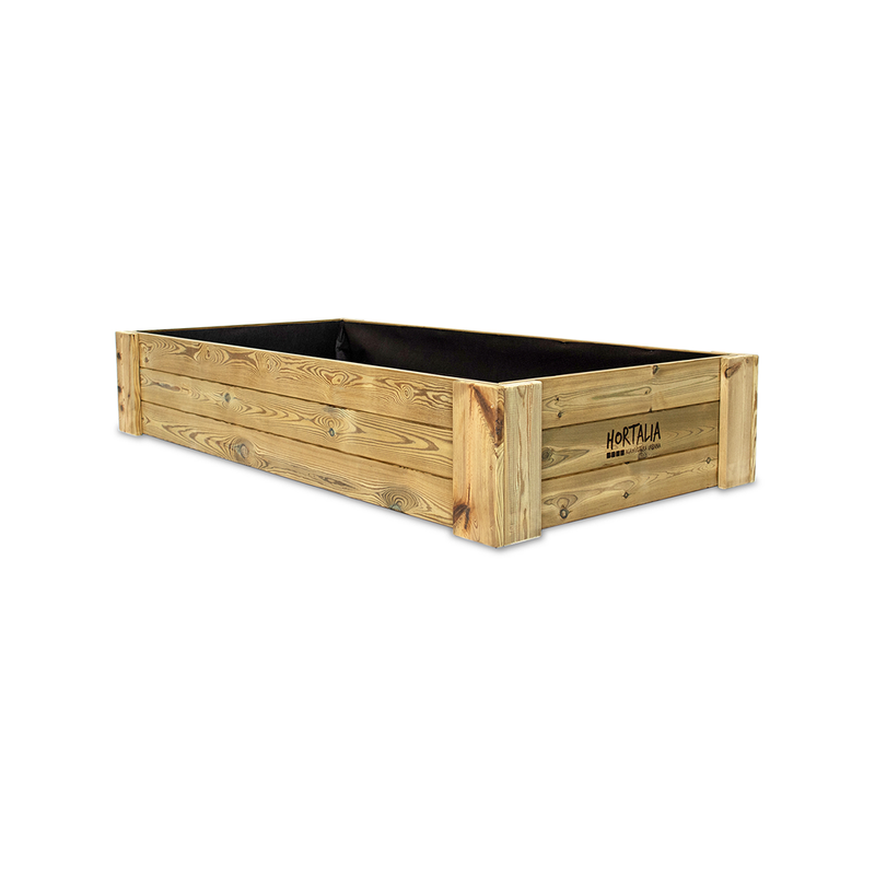 Cajón De Cultivo De Madera Tratada 160x80x30 Cm Box Xl30 Hortalia_0
