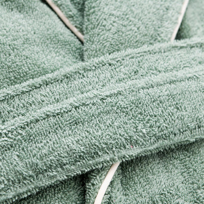 Albornoz M/l 420gsm 100% Algodon C/ Logo Bordado Verde Core Benetton_3