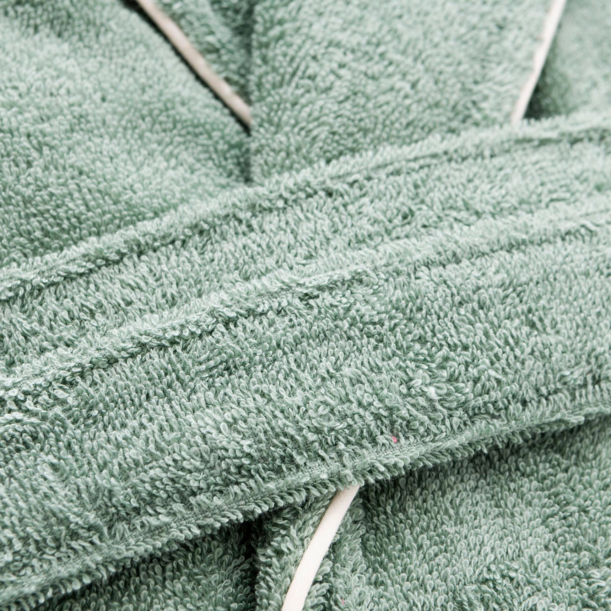 Albornoz S/m 420gsm 100% Algodon C/ Logo Bordado Verde Benetton_3