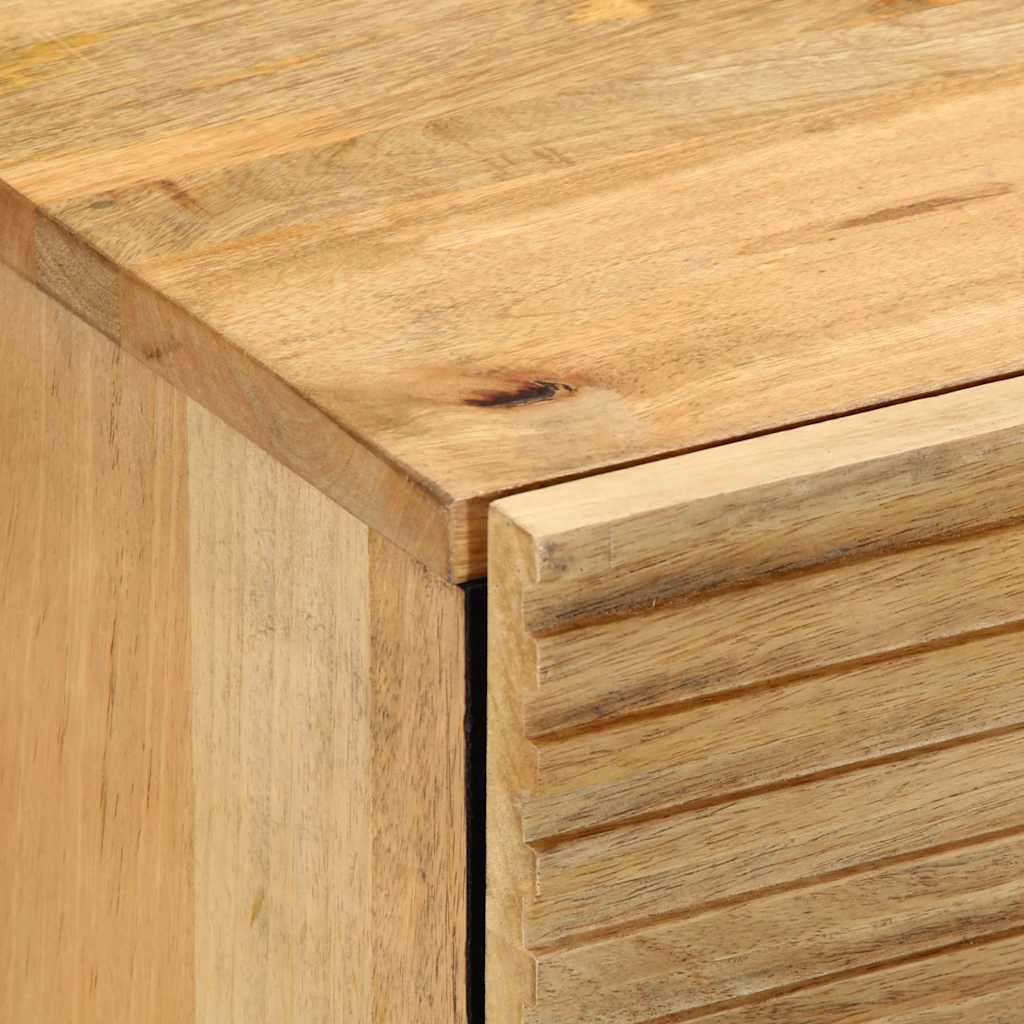 Mesita De Noche Madera Maciza De Mango 50x33x60 Cm Marrón_4