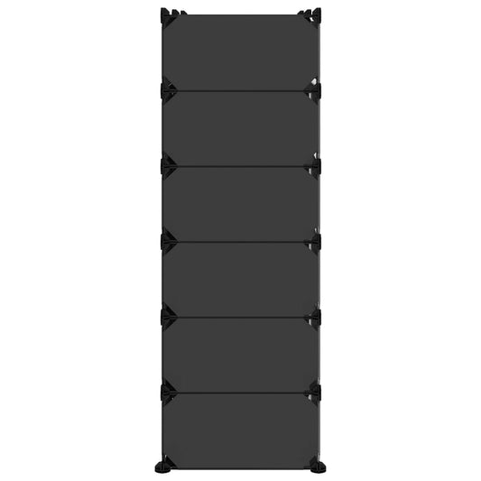 Zapatero Pp Negro 94,5x36,5x106 Cm / Vetonek_0