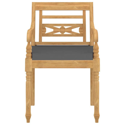 Vidaxl Sillas Batavia Con Cojines 4 Unidades Madera Maciza De Teca_3